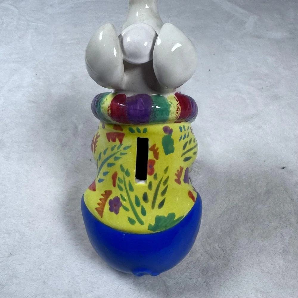 Vintage Vandor Big Pigs Ceramic Piggy Coin Bank Colorful Hawaiian‎ Shirt 2002
